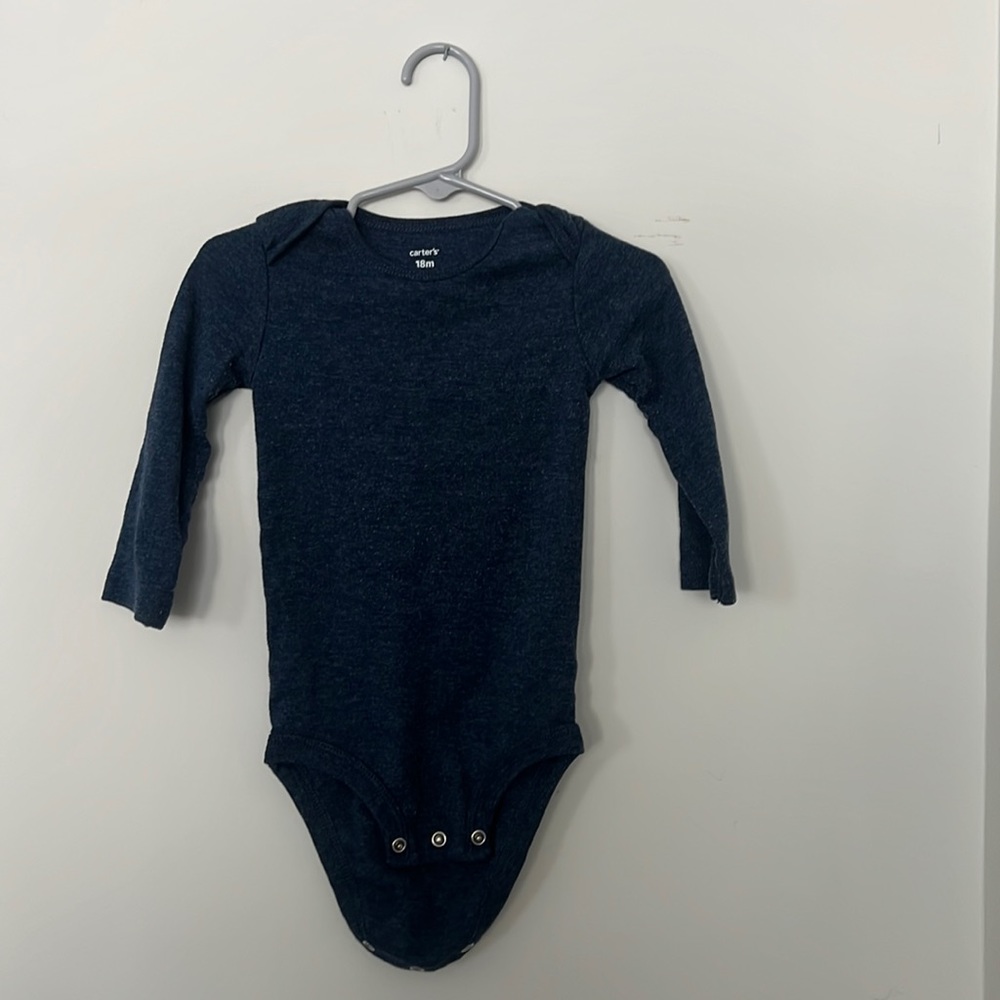 CARTERS 18 month navy blue long sleeve onesie